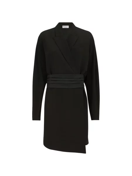 Rochie Brunello Cucinelli de mătase negru