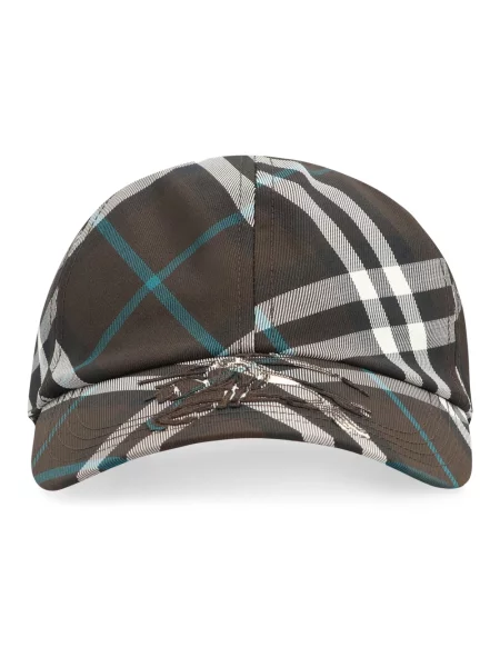Czapka z daszkiem Burberry z nadrukiem czarna