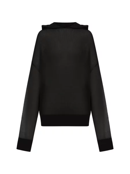Pulover Rick Owens cu glugă negru