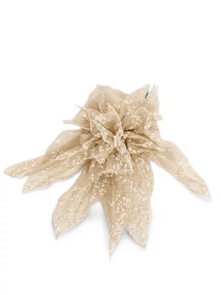 Brosa Alberta Ferretti de mătase cu model floral cu imagine