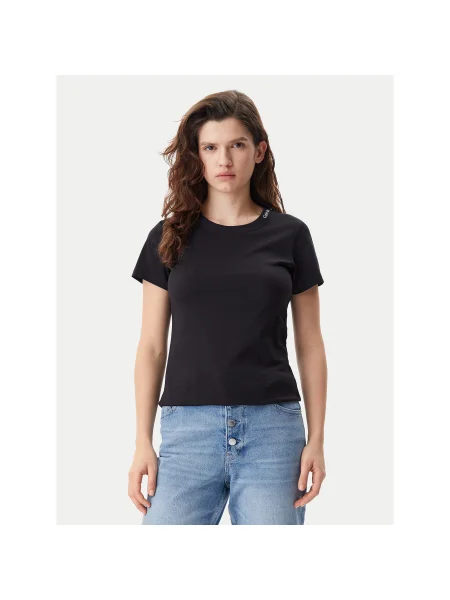 Calvin Klein Jeans Póló Logo Regular Fit fekete