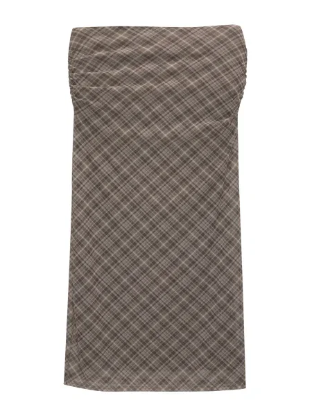 Pull&Bear Fustă gri / gri deschis alb