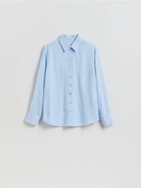 Reserved Cămașă cu conținut ridicat de albastru-pal albastru