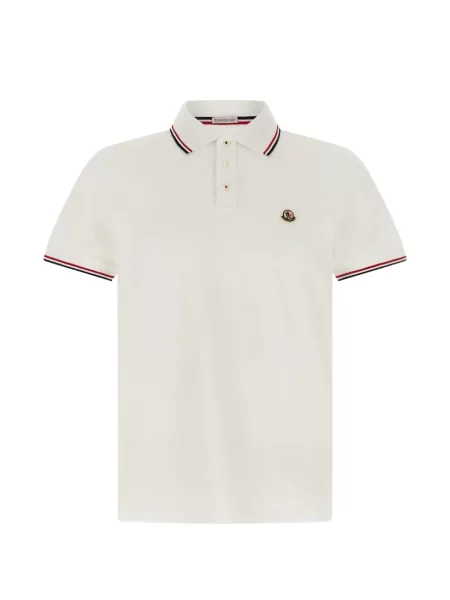 Koszulka polo Moncler z logo biała