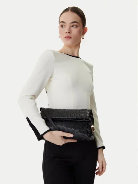 Torba na ramię z imitacji skóry model ‘Pochette’ Liu Jo White czarna