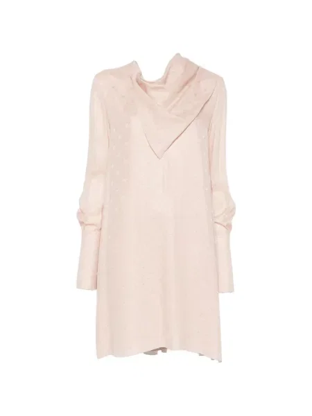 Sukienka mini Fendi z dekoltem w serek różowa