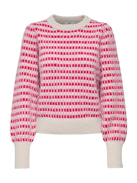 JDY Pulover JDYSIGRID deschis / fucsia / roz gri