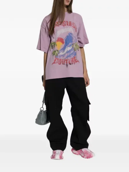 Pantaloni cargo Balenciaga de lână negru