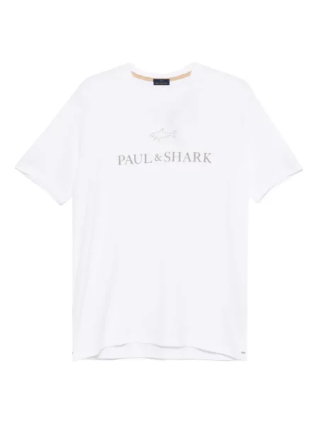 Tricou Paul & Shark cu imagine alb