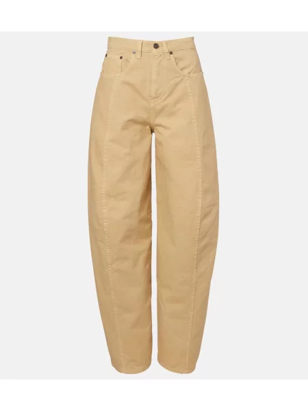 Blugi Victoria Beckham cu talie înaltă galben