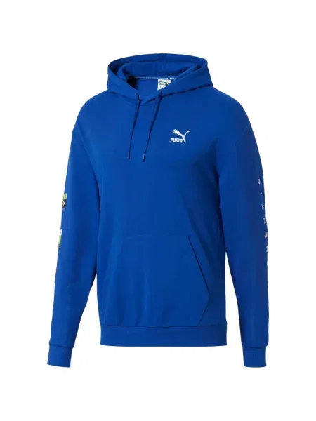 Hanorac cu glugă Puma retro albastru