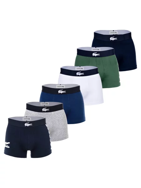 LACOSTE Boxeralsók sötétkék / zöld / fekete fehér