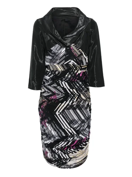 Rochie Gemy Maalouf cu imagine cu imprimeu geometric de costum negru