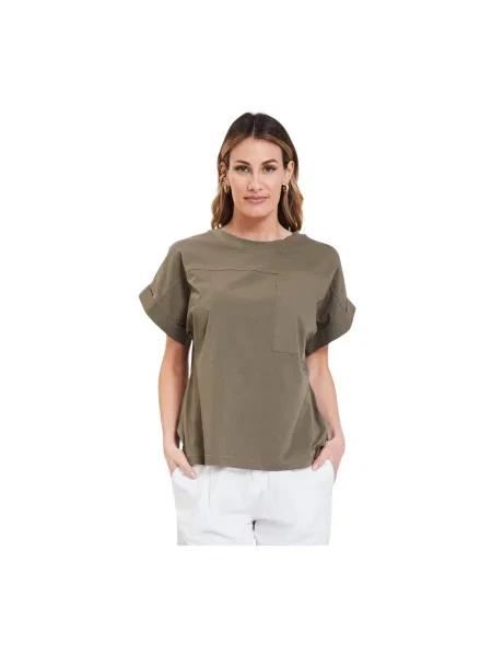 Koszulka Alpha Studio z krótkim rękawem zielona