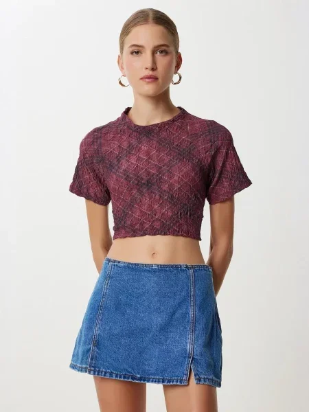 Happiness İstanbul Bluza Blusen burgund