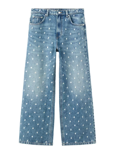 MANGO Jeans LUNARES albastru denim alb