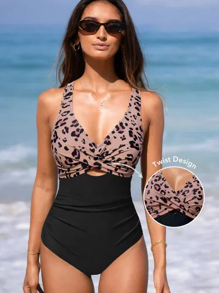 Купальник Cupshe чорний/бежевий чорний