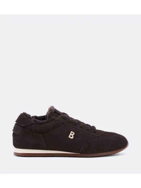 Sneakerși Bogner din piele de căprioară maro