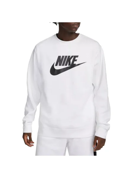 Fleecová fleecová mikina Nike biela