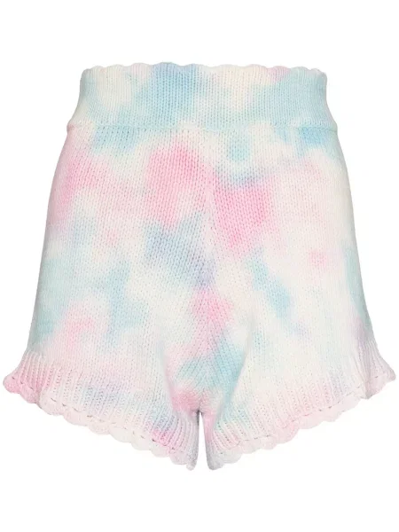 Pantaloni scurți Loveshackfancy tricotate roz