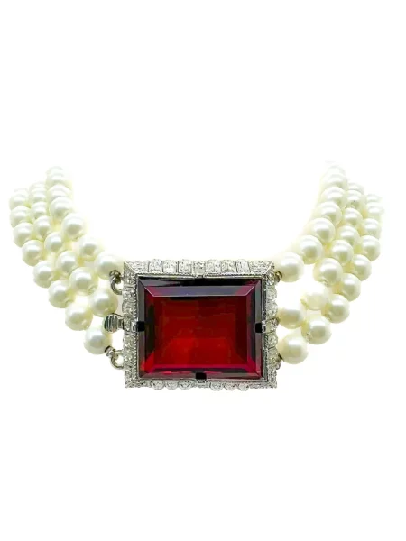 Colier Jennifer Gibson Jewellery cu perle alb