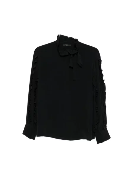 Bluzka Seventy z falbankami czarna