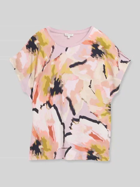 T-shirt o kroju relaxed fit z Tom Tailor czerwona