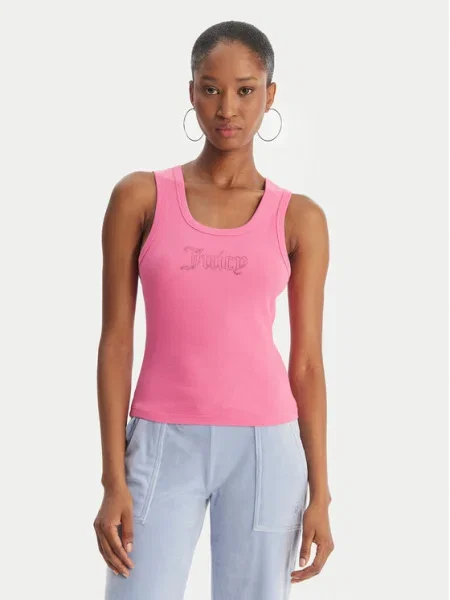 Top Juicy Couture cu bretele subțiri roz