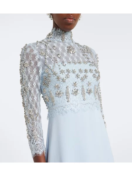 Rochie Costarellos din dantelă albastru