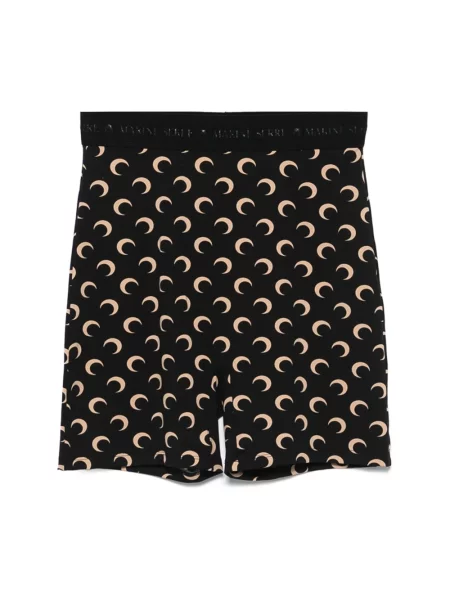 Krótkie filmy performatywne Marine Serre z nadrukiem z dżerseju czarny