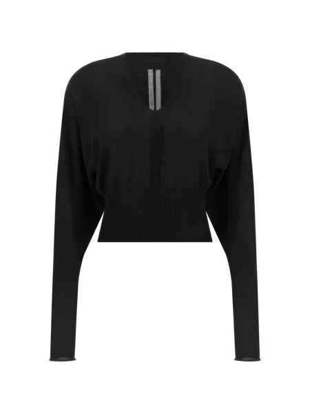 Pulover Rick Owens cu decolteu în V negru