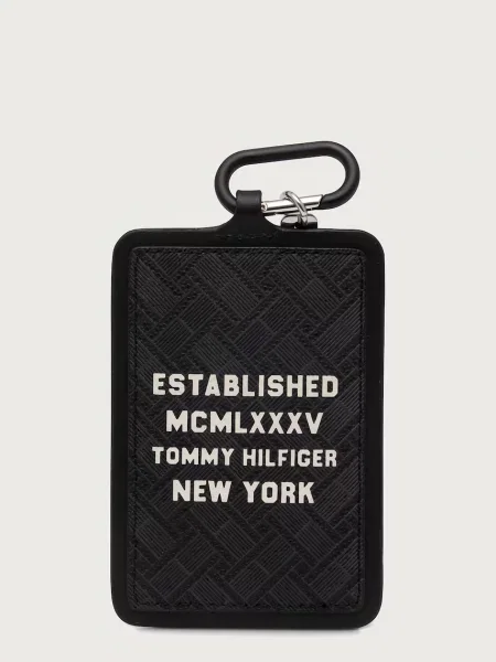 Tommy Hilfiger etui na karty skórzane czarny