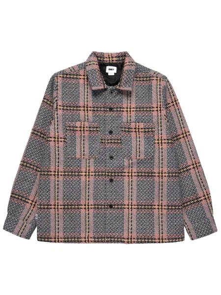 Obey Přechodná bunda šedá / oranžová / lososová černá