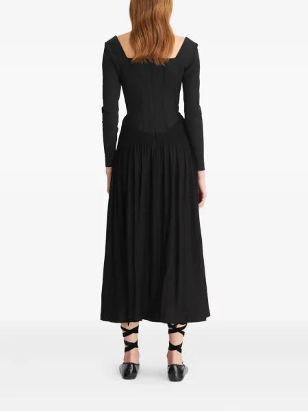 Rochie maxi Tory Burch până la genunchi de costum negru