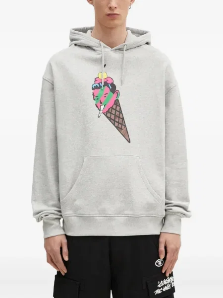 Hanorac cu glugă Icecream cu imagine gri
