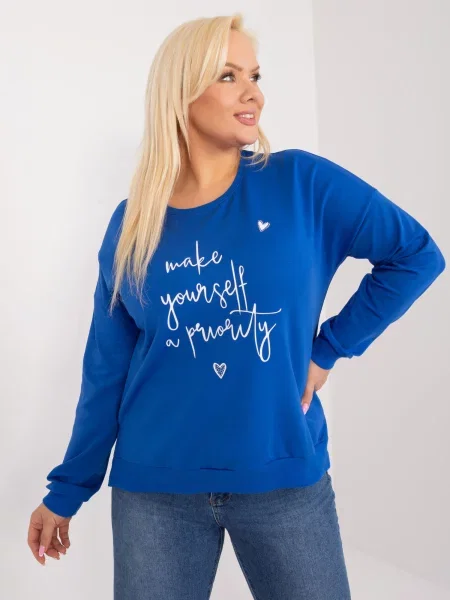 Bluza Fashionhunters z napisom modra