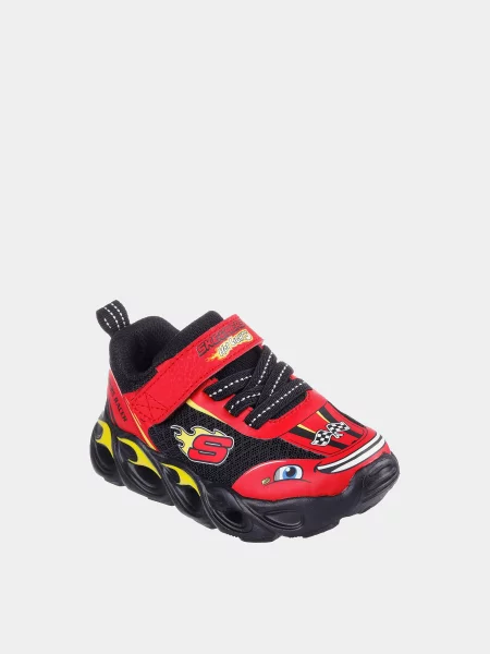 Дитячі Кросівки повсякденні Skechers Hot Lights: Thermo Flash Wheel Buddies текстиль/штучна шкіра червоний