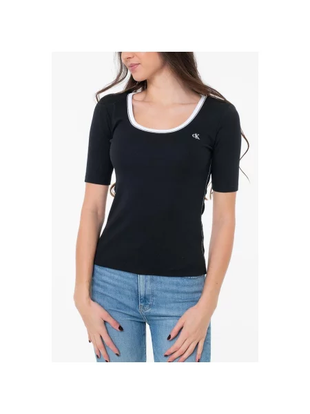 Gyerek denim ruha Calvin Klein Jeans fekete
