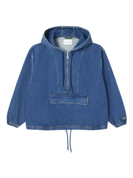 Pulover Lacoste cu glugă albastru