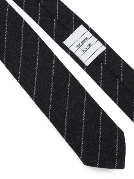 Cravată Thom Browne cu dungi gri