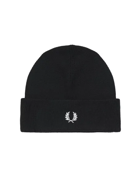 Volnena klasična kapa Fred Perry bela
