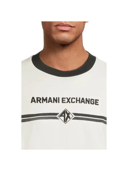 Koszulka Armani Exchange z logo biała