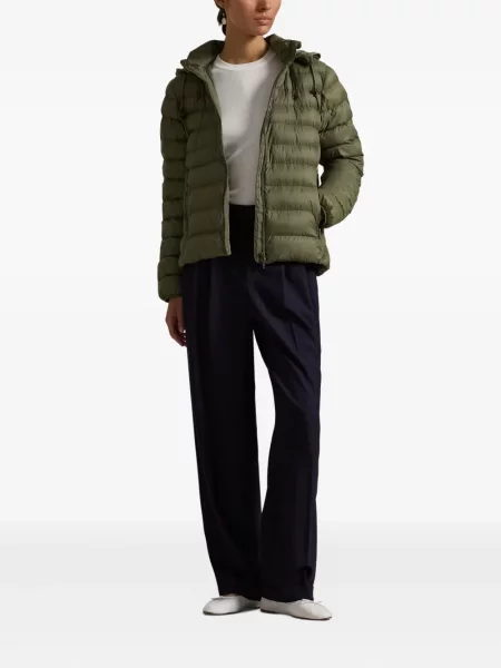 Długa koszulka Polo Ralph Lauren z okrągłym dekoltem zamszowa zielona