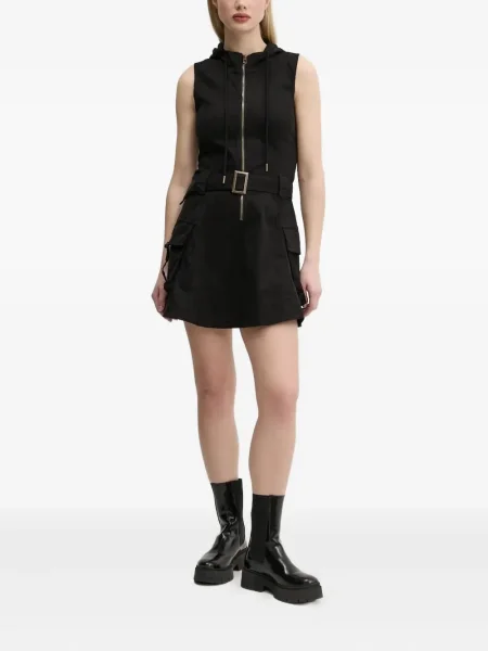 Rochie mini Desigual cu glugă de costum negru