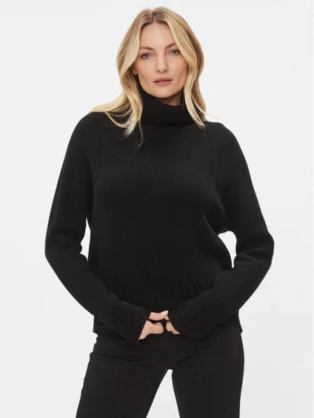 MAX&Co. Bluză cu gât Caprera negru