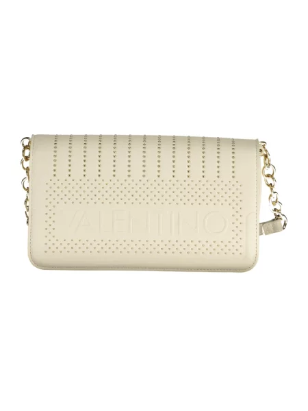 Lniana kopertówka Valentino By Mario Valentino biała