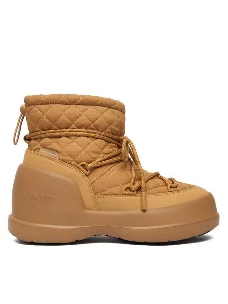 Стеганые дутики Moon Boot коричневые