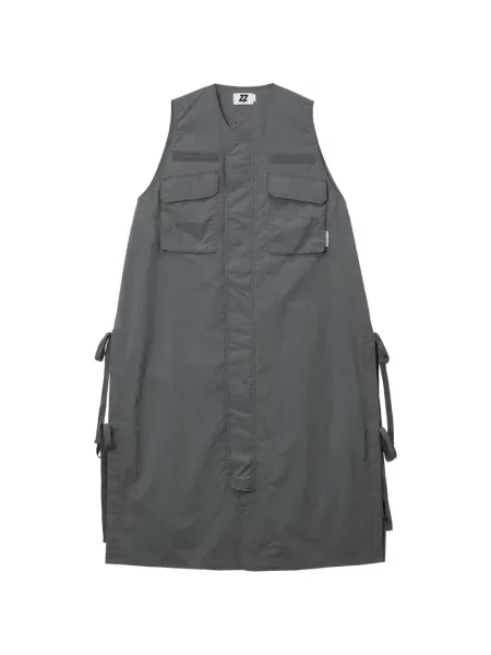 Rochie midi Izzue până la genunchi cu legături de costum gri