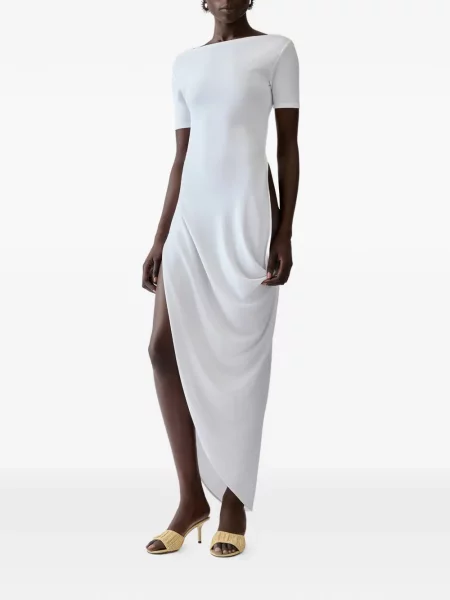 Rochie Jacquemus drapată alb