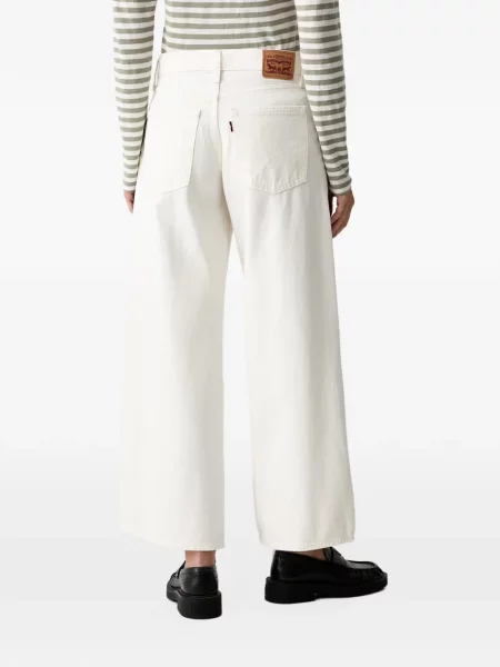 Pantaloni scurți din denim Levi's® din dantelă zdrențuiți cu talie înaltă albastru